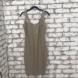 Fashion Nova Beige Latex Dress